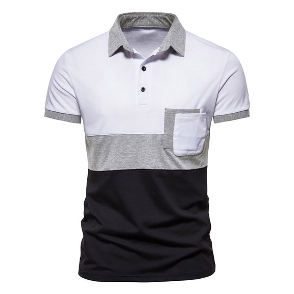 Mens Plus Size Shirts Men Summer Casual Buttons Turn-Down Collar Short Sleeve Loose Shirt Tops