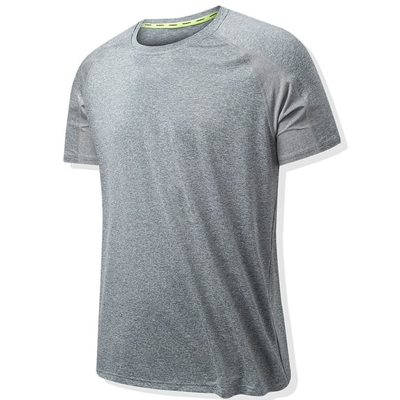 Mens Plus Size Shirts Quick-drying Short-sleeved T-shirt Casual Slim Stretch Sports T-shirt Top Blouse