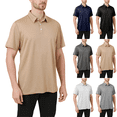 thumbnail image 1 of Mens Plus Size Shirts Short Sleeve Summer Solid Color Lightweight Business Casual Daily Collared Shirt for Men,Sizes S-5XL, 1 of 9