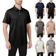thumbnail image 1 of Mens Plus Size Shirts Short Sleeve Summer Solid Color Lightweight Business Casual Daily Collared Shirt for Men,Sizes S-5XL, 1 of 9