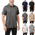thumbnail image 1 of Mens Plus Size Shirts Short Sleeve Summer Solid Color Lightweight Business Casual Daily Collared Shirt for Men,Sizes S-5XL, 1 of 9