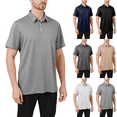 thumbnail image 1 of Mens Plus Size Shirts Short Sleeve Summer Solid Color Lightweight Business Casual Daily Collared Shirt for Men,Sizes S-5XL, 1 of 9
