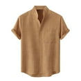 thumbnail image 1 of Mens Plus Size Shirts Solid Color Shirt Short Sleeved Shirt Casual Sports Vacation Beach Top/shirt Blouse, 1 of 7