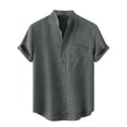 thumbnail image 1 of Mens Plus Size Shirts Solid Color Shirt Short Sleeved Shirt Casual Sports Vacation Beach Top/shirt Blouse, 1 of 7