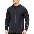 thumbnail image 1 of Mens Plus Size Sun Protection Hoodie Shirt Front Zipper Long Sleeve Tees Shirts UV Spf Tee Rash Guard Fishing Swimming Lightweight Shirts Loose Fit Ultra Soft Textured T-Shirts Quick Dry Tops, 1 of 7