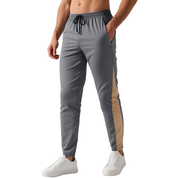 Mens Plus Size Sweat Pants Fashion Travel Casual Pants Stretch -Resistant Flat-Front Chino Pant