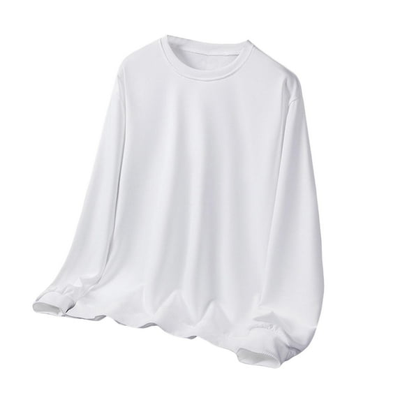 Mens Plus Size Thin Sweaters, Crewneck Sweatshirts for Men Fall Fashion Loose Fit Solid Color Long Sleeve Pullover M-5XL