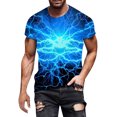 thumbnail image 1 of Mens Plus Size Tshirts Patchwork Color Short Sleeved Crew Neck T Shirt Fashion Versatile Pullover Tshirt, 1 of 3