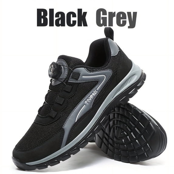 Mens Plus Size Wide Width Breathable Comfortable Soft Casual Slip on Sneakers Shoes Walking Running Outdoor Activities for All Seasons with Rotating Bukles for