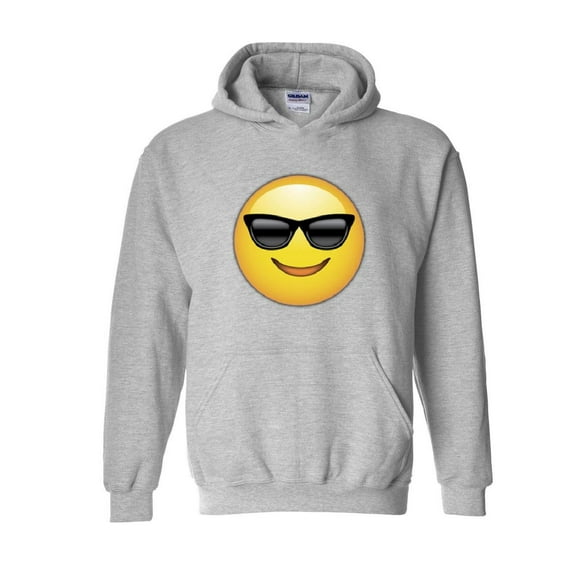 Mens Plus Sweatshirts and Hoodies - Emoji with Sunglasses