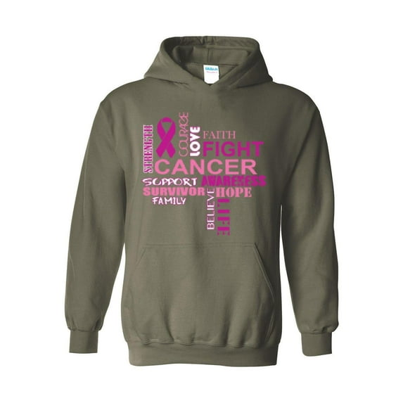 Mens Plus Sweatshirts and Hoodies - Fight Breast Cancer