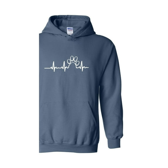 Mens Plus Sweatshirts and Hoodies - Paw Heartbeat