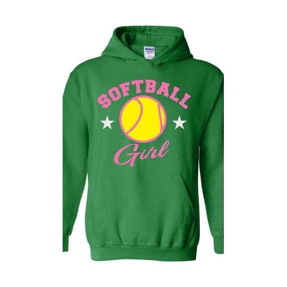 Mens Plus Sweatshirts and Hoodies - Softball Girl