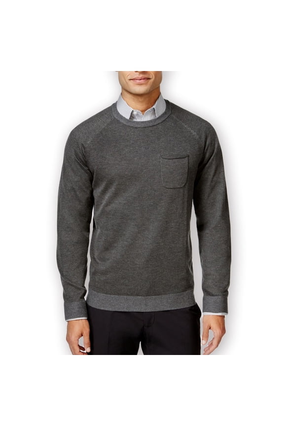 Mens Pocket Crew Pullover Sweater