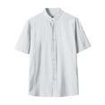 thumbnail image 1 of Mens Pocket Short Sleeve Summer Shirts Lapel Button Down Graphic Beach T-Shirt Loose Funny Hawaiian Shirts T Shirt Summer Shirts Men, 1 of 4