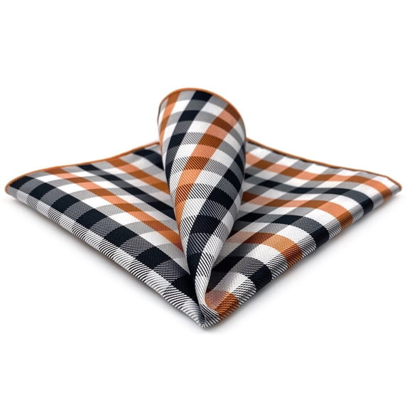 Mens Pocket Square Checkered Multi-color Large Size Wedding