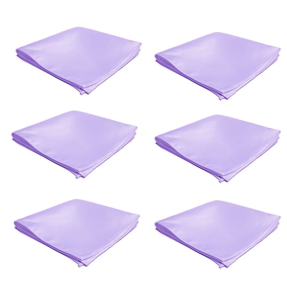 Mens Pocket Squares Handkerchief 6 PK Wedding Party Solid Color Handkerchiefs