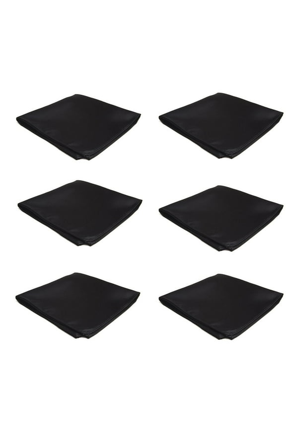 Mens Pocket Squares Handkerchief 6 PK Wedding Party Solid Color Handkerchiefs