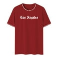 thumbnail image 1 of Mens Pocket Tee Shirts Classic Fit Summer Graphic for Men 1pc Men'S Casual Short Sleeve T Shirt With Alphabet Print Crew Neck Polyester Knit Fabric Slight Stretch Regular Pullover Style, 1 of 6