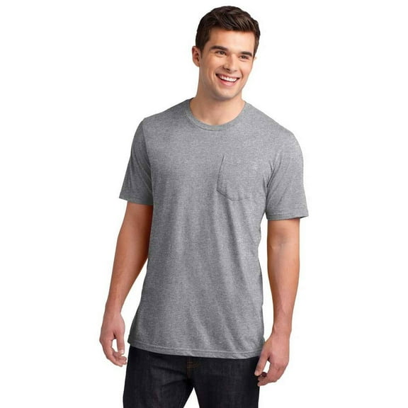 Mens Pocket Tee T-Shirt, Heathered Gray XS