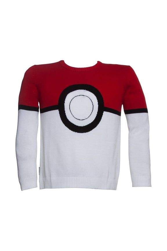 Pokemon I Am Pokeball Knit Pullover Sweater: Large Female