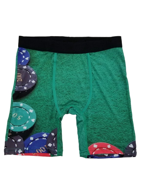Mens Poker Chips Novelty Underwear Boxer Briefs XXL
