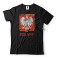 thumbnail image 1 of Mens Poland Patriotic Flag Shirt Poland Logo Shirt Polska Shirt Poland Coat Of Arms Shirt (4X-Large Black), 1 of 6