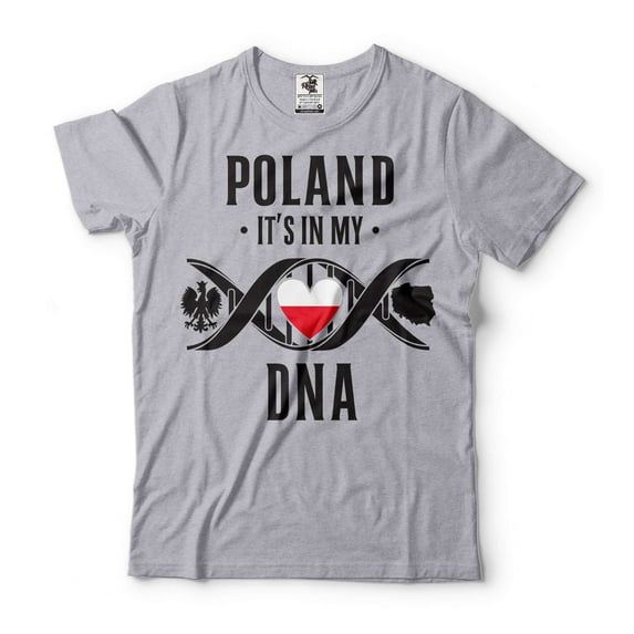 Mens Poland Shirt Polska T-Shirts Poland Patriotic Shirt Poland National Flag Tee Polish Gifts (Small Grey)