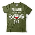 thumbnail image 1 of Mens Poland Shirt Polska T-Shirts Poland Patriotic Shirt Poland National Flag Tee Polish Gifts (X-Large Military Green), 1 of 6