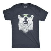 Mens Polar Bear Wearing Sunglasses T Shirt Funny Zoo Animal Graphic Tee Graphic Tees
