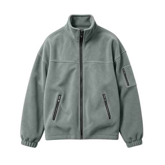 Mens Polar Fleece Jacket Lightweight Full Zip Jackets Outdoor Coat Soft Warm Fleece Jacket ffor Casual Outerwear