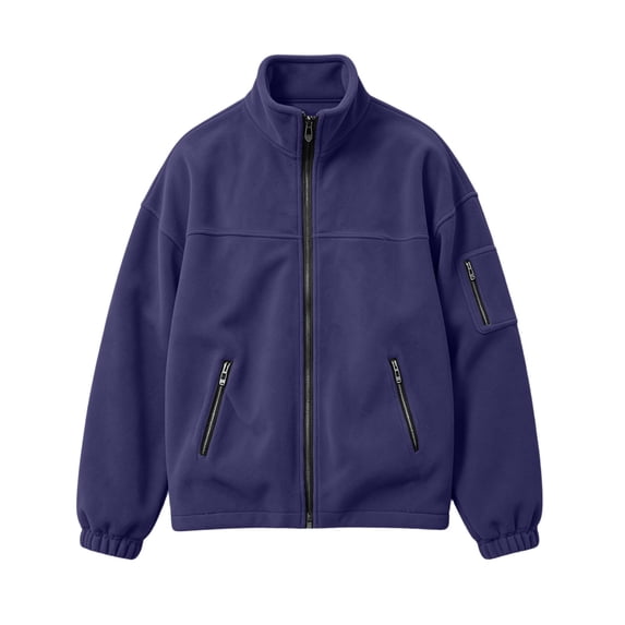 Mens Polar Fleece Jacket Lightweight Full Zip Jackets Outdoor Coat Soft Warm Fleece Jacket ffor Casual Outerwear
