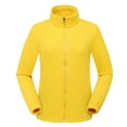 thumbnail image 1 of Mens Polar Fleece Zip Up Jacket Winter Warm Stand Collar Coats with Pockets for Men Loose Solid Color Outerwear (Yellow XL), 1 of 6