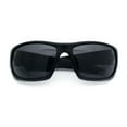 thumbnail image 1 of Mens Polarized Antiglare Biker Wrap Around Plastic Sport Sunglasses Matte Black - Black, 1 of 8