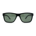 thumbnail image 1 of Mens Polarized Antiglare Rectangular Sport Horn Rim Agent Sunglasses Matte Black - Green, 1 of 4