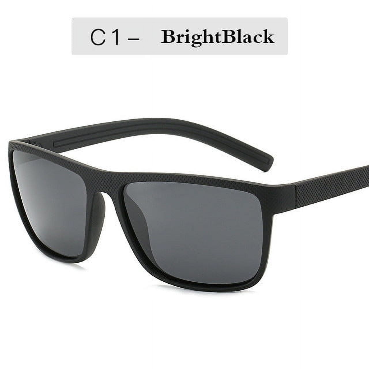 Mens Polarized Clip-On Sunglasses Retro Sports Punk Design Resin Lens Plastic Frame Sunglasses for Driving Fishing
