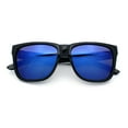 thumbnail image 1 of Mens Polarized Color Mirror Sport Horn Rim Plastic Rectangle Sunglasses Shiny Black - Blue Mirror, 1 of 8
