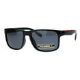 thumbnail image 1 of Mens Polarized Lens Elegant Minimal Rectangular Horn Rim Sunglasses Shiny Black Black, 1 of 3