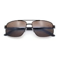 thumbnail image 1 of Mens Polarized Metal Rim Rectangle Agent Style Classy Manly Sunglasses All Brown, 1 of 1