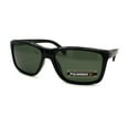 thumbnail image 1 of Mens Polarized Mod Minimal Rectangular Sport Plastic Sunglasses Shiny Black Green, 1 of 4