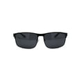 thumbnail image 1 of Mens Polarized Spring Hinge Rectangular Metal Rim Dress Sunglasses Matte Black, 1 of 3