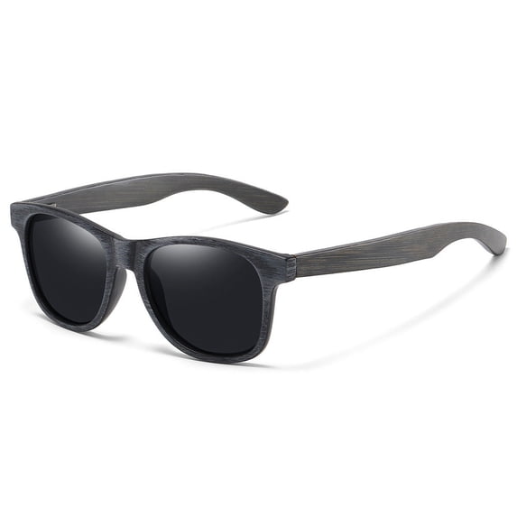 Mens Polarized Sunglasses Oval Frame UV400 Protection Solid Wood Frame Driving Sun Glasses