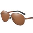 thumbnail image 1 of Mens Polarized Sunglasses with Metal Frame UV400 Protection High Visible Light Perspective Rate Perfect for Driving, 1 of 1