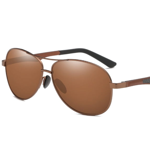 Mens Polarized Sunglasses with Metal Frame UV400 Protection High Visible Light Perspective Rate Perfect for Driving
