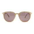 thumbnail image 1 of Mens Polarized Thin Plastic Horn Rim Hipster Rectangle Retro Sunglasses Beige - Brown, 1 of 4