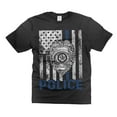 thumbnail image 1 of Mens Police T-shirt Police Badge Shirt Police Patriotic Shirts Police Gifts Police Officer Gifts (XX-Large Black), 1 of 6