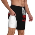 thumbnail image 1 of Mens Polish Flag White Eagle Swimming Trunks with Compression Liner Beach Quick Dry Swim Shorts, 1 of 6