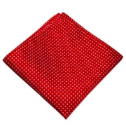 Mens Polka Dot Pocket Square Hanky Accessory - Red