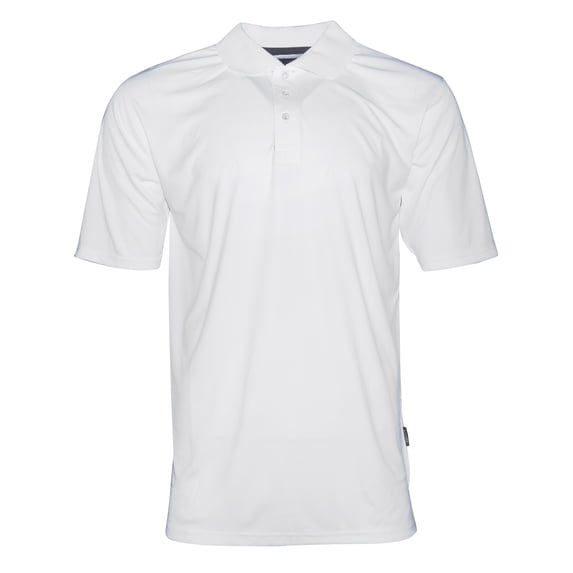Mens Polo Button Shirt Short Sleeve Dry-Fit Sports Tennis Comfortable White 2XL
