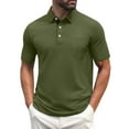 thumbnail image 1 of Mens Polo Golf Shirts with Pocket Cooling Performance Moisture Wicking Polo Shirts Army Green XXXXXL, 1 of 5